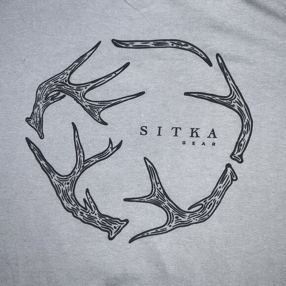 Sitka T-Shirt Mens Size XXL Blue Antlers Short Sleeve Outdoors Hunting Deer Tee - Picture 2 of 16